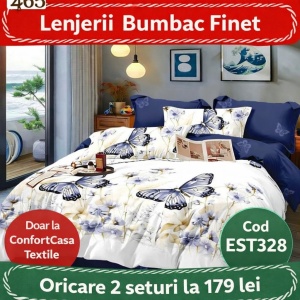 SET LENJERIE EAST COMFORT PENTRU PAT DUBLU FINET GROS EST328