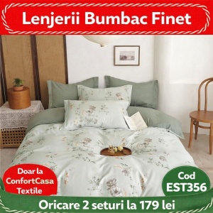 SET LENJERIE EAST COMFORT PENTRU PAT DUBLU FINET GROS EST356