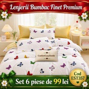 SET LENJERIE EAST COMFORT PENTRU PAT DUBLU FINET GROS EST357