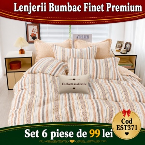 SET LENJERIE EAST COMFORT PENTRU PAT DUBLU FINET GROS EST371