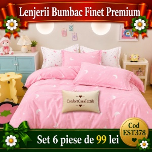 SET LENJERIE EAST COMFORT PENTRU PAT DUBLU FINET GROS EST378