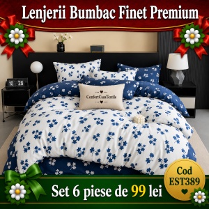 SET LENJERIE EAST COMFORT PENTRU PAT DUBLU FINET GROS EST389