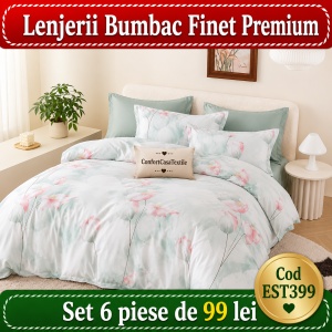 SET LENJERIE EAST COMFORT PENTRU PAT DUBLU FINET GROS EST399