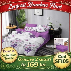 SET LENJERIE SKY HOME PENTRU PAT DUBLU FINET GROS SF105
