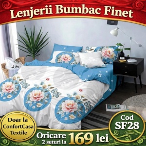 SET LENJERIE SKY HOME PENTRU PAT DUBLU FINET GROS SF28