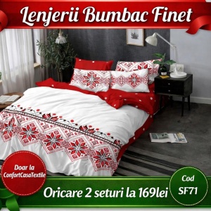 SET LENJERIE SKY HOME PENTRU PAT DUBLU FINET GROS SF71