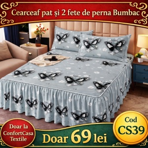 Cearceaf de pat si 2 fete de perne 160X200cm CS39
