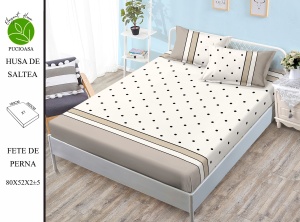 HUSA DE PAT CU ELASTIC CU 2 FETE DE PERNA PREMIUM 180X200 CM HSG41