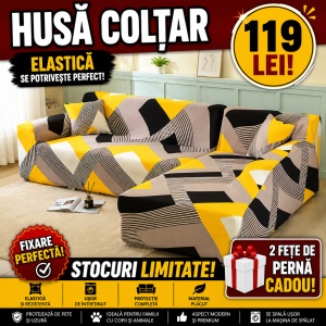 Husa Elastica Pentru Fotoliu / Canapea / Coltar Model Happy