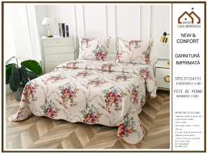 Set Cuvertura de Pat cu 2 Fete, 3 Piese, CUVS20 OFERTA 2 LA 189 LEI