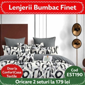 SET LENJERIE EAST COMFORT PENTRU PAT DUBLU FINET GROS EST190