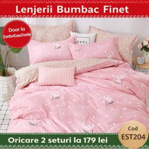 SET LENJERIE EAST COMFORT PENTRU PAT DUBLU FINET GROS EST204