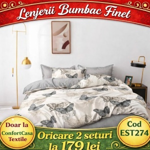 SET LENJERIE EAST COMFORT PENTRU PAT DUBLU FINET GROS EST274