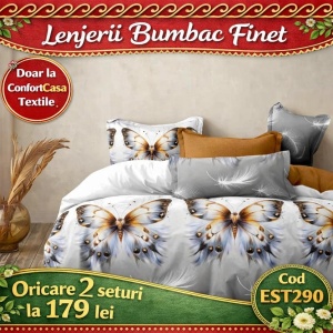 SET LENJERIE EAST COMFORT PENTRU PAT DUBLU FINET GROS EST290