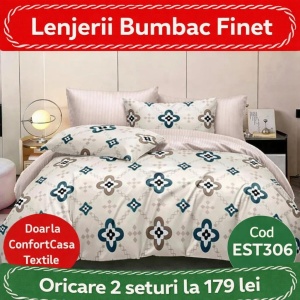 SET LENJERIE EAST COMFORT PENTRU PAT DUBLU FINET GROS EST306