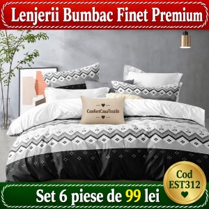 SET LENJERIE EAST COMFORT PENTRU PAT DUBLU FINET GROS EST312