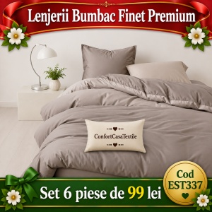 SET LENJERIE EAST COMFORT PENTRU PAT DUBLU FINET GROS EST337