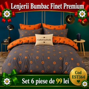 SET LENJERIE EAST COMFORT PENTRU PAT DUBLU FINET GROS EST364