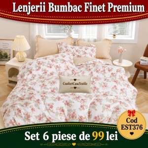 SET LENJERIE EAST COMFORT PENTRU PAT DUBLU FINET GROS EST376