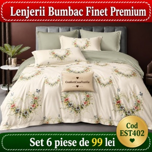 SET LENJERIE EAST COMFORT PENTRU PAT DUBLU FINET GROS EST402