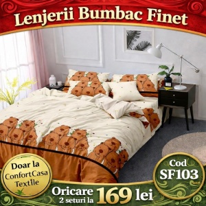 SET LENJERIE SKY HOME PENTRU PAT DUBLU FINET GROS SF103
