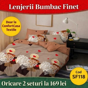 SET LENJERIE SKY HOME PENTRU PAT DUBLU FINET GROS SF118