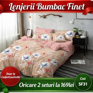 SET LENJERIE SKY HOME PENTRU PAT DUBLU FINET GROS SF31