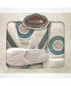 Set Prosop si Halat din Bumbac 3 Piese, Nurpak, SBN3-01