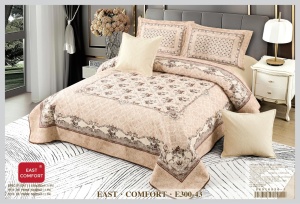 Cuvertura pat din Catifea, 2 Persoane, 5 Piese CATE-52