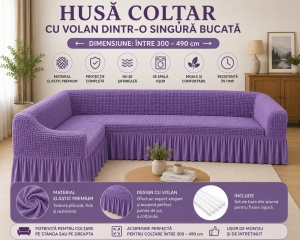 Husa Coltar Creponata Lila