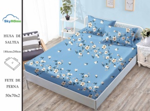 HUSA DE PAT CU ELASTIC CU 2 FETE DE PERNA 180X200 CM SKYH51