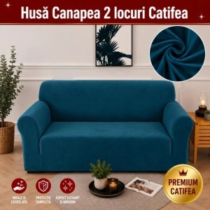 Husa Elastica Pentru Canapea 2 locuri Turcoaz SCA10