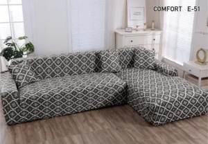 Husa Elastica Pentru Coltar Model Trandafiri Roz XL - Img 2