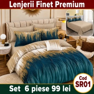 Lenjerie Bumbac Finet 6 piese SR01