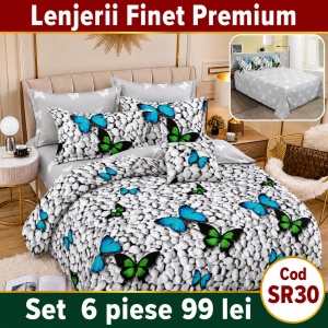 Lenjerie Bumbac Finet 6 piese SR30