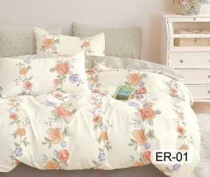 Lenjerie Bumbac Finet Premium 6 piese+husa CADOU ESTD86