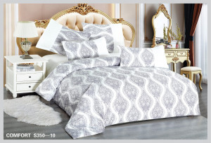 Lenjerie de Pat din Catifea, 2 Persoane, 6 Piese CATE-37
