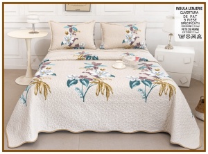 Set Cuvertura de Pat cu 2 Fete, 3 Piese, CUVS49 OFERTA 2 LA 189 LEI