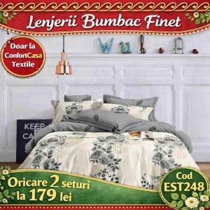 SET LENJERIE EAST COMFORT PENTRU PAT DUBLU FINET GROS EST248