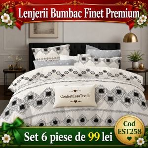 SET LENJERIE EAST COMFORT PENTRU PAT DUBLU FINET GROS EST258