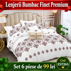SET LENJERIE EAST COMFORT PENTRU PAT DUBLU FINET GROS EST265