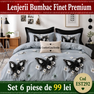 SET LENJERIE EAST COMFORT PENTRU PAT DUBLU FINET GROS EST292