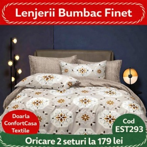 SET LENJERIE EAST COMFORT PENTRU PAT DUBLU FINET GROS EST293