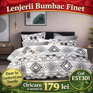 SET LENJERIE EAST COMFORT PENTRU PAT DUBLU FINET GROS EST301