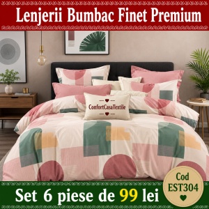 SET LENJERIE EAST COMFORT PENTRU PAT DUBLU FINET GROS EST304
