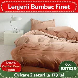 SET LENJERIE EAST COMFORT PENTRU PAT DUBLU FINET GROS EST333