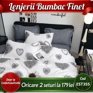 SET LENJERIE EAST COMFORT PENTRU PAT DUBLU FINET GROS EST355