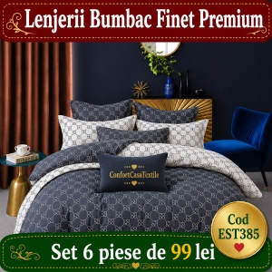 SET LENJERIE EAST COMFORT PENTRU PAT DUBLU FINET GROS EST385