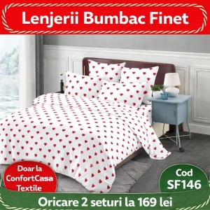 SET LENJERIE SKY HOME PENTRU PAT DUBLU FINET GROS SF146