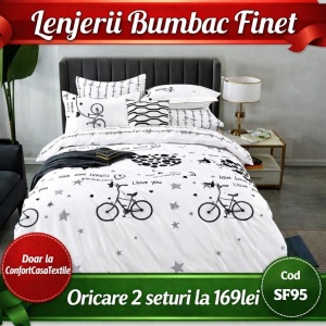 SET LENJERIE SKY HOME PENTRU PAT DUBLU FINET GROS SF95